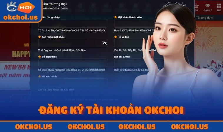 Đăng ký tài khoản OKCHOI