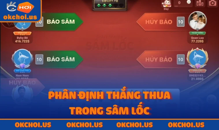 Phân định thắng thua trong Sâm Lốc